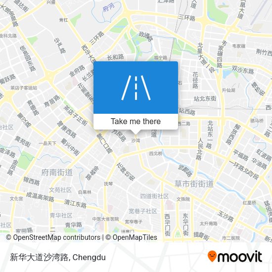 新华大道沙湾路 map