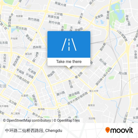 中环路二仙桥西路段 map