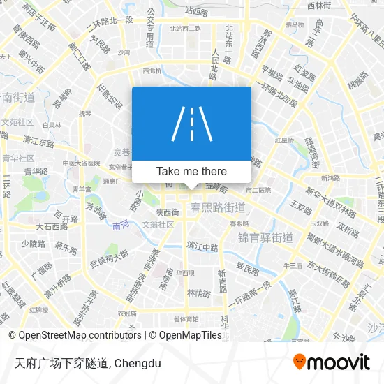 天府广场下穿隧道 map