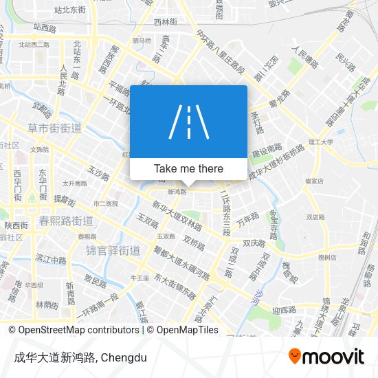 成华大道新鸿路 map