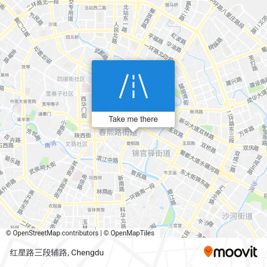 红星路三段辅路 map