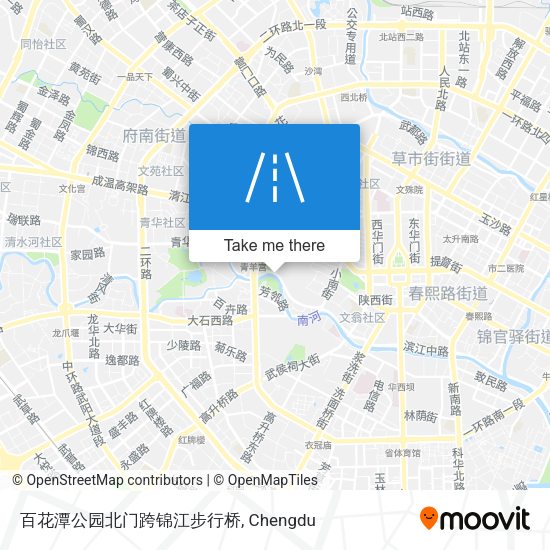 百花潭公园北门跨锦江步行桥 map