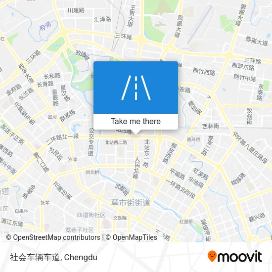 社会车辆车道 map