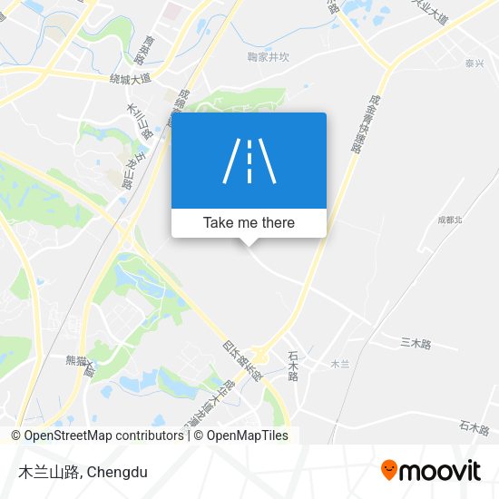 木兰山路 map