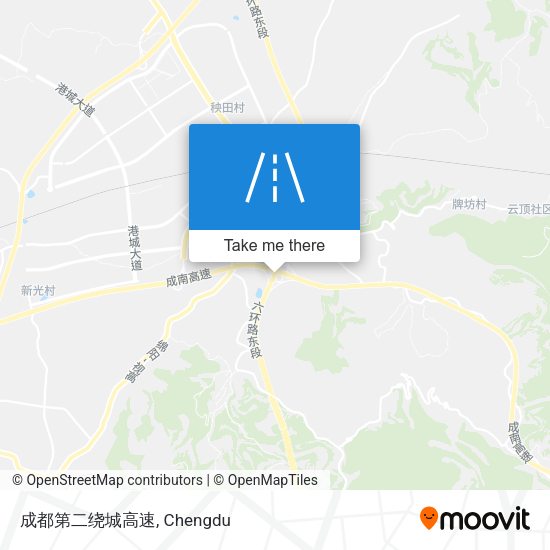 成都第二绕城高速 map