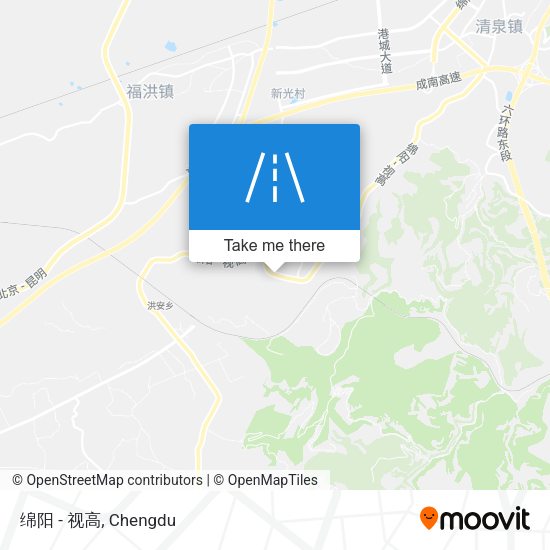 绵阳 - 视高 map
