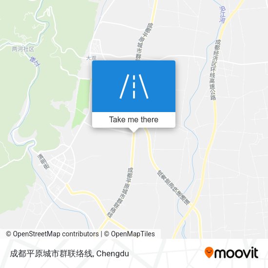 成都平原城市群联络线 map