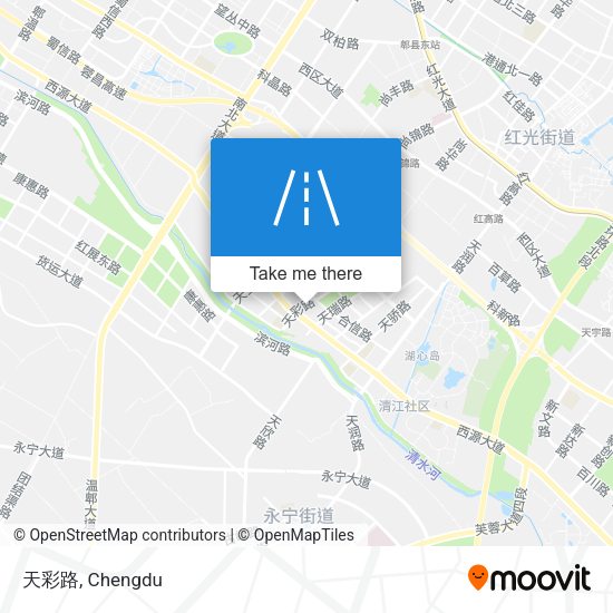 天彩路 map