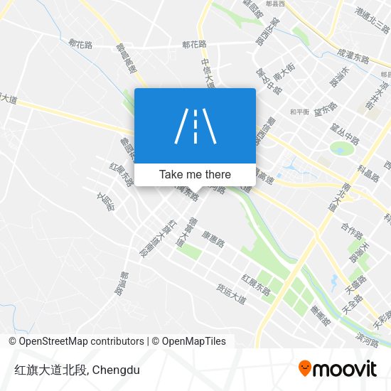 红旗大道北段 map