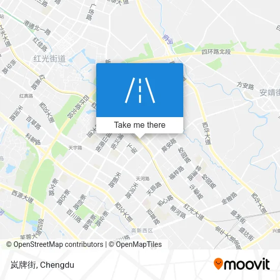 岚牌街 map