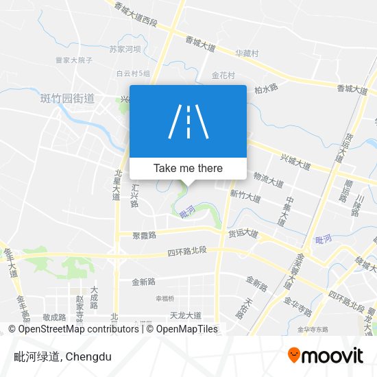 毗河绿道 map