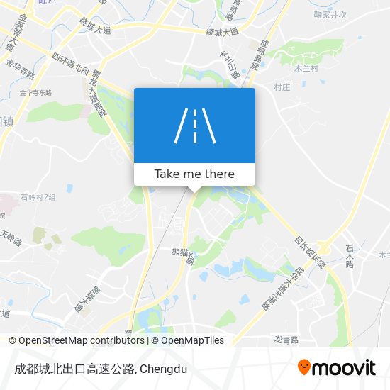 成都城北出口高速公路 map