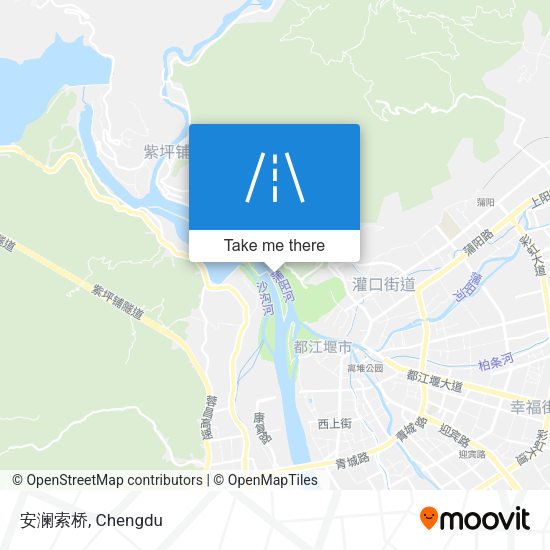安澜索桥 map