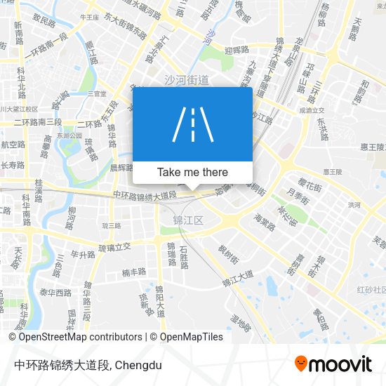 中环路锦绣大道段 map