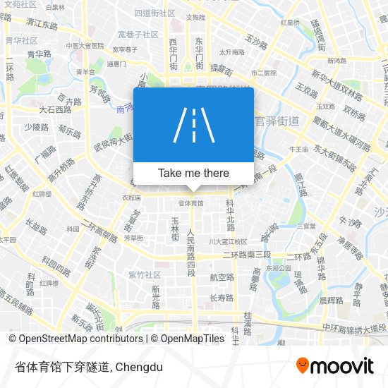省体育馆下穿隧道 map