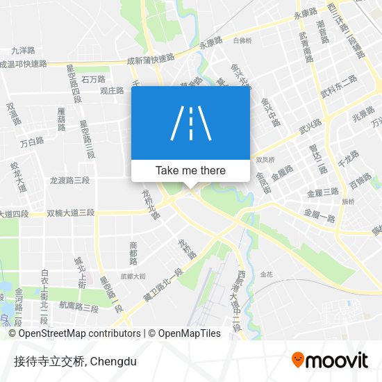接待寺立交桥 map