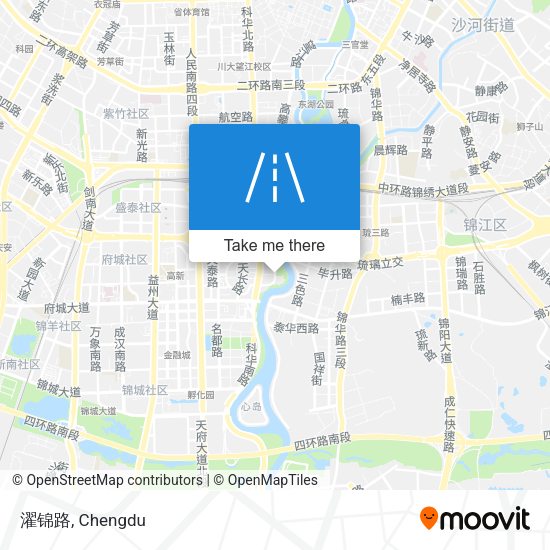 濯锦路 map