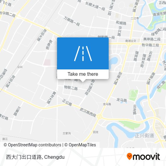 西大门出口道路 map