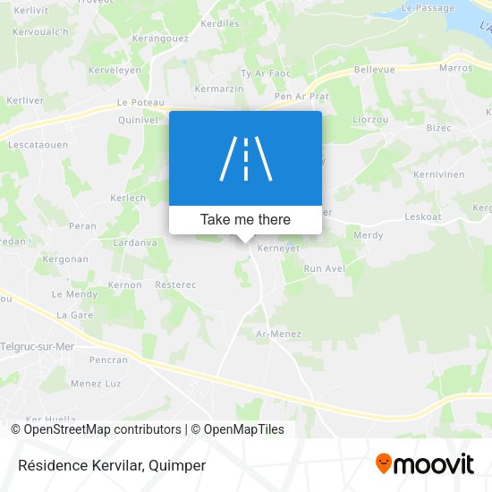 Résidence Kervilar map
