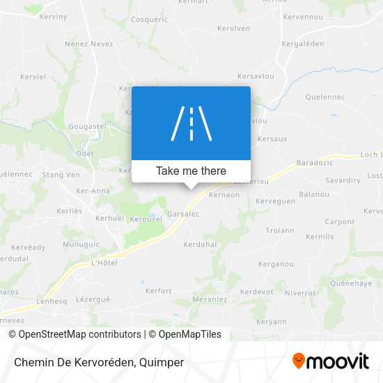 Chemin De Kervoréden map