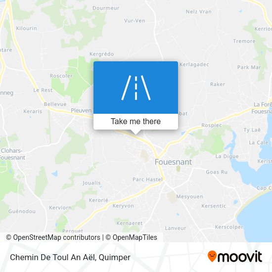 Chemin De Toul An Aël map