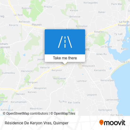 Résidence De Keryon Vras map