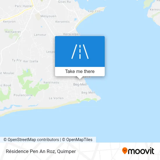 Résidence Pen An Roz map