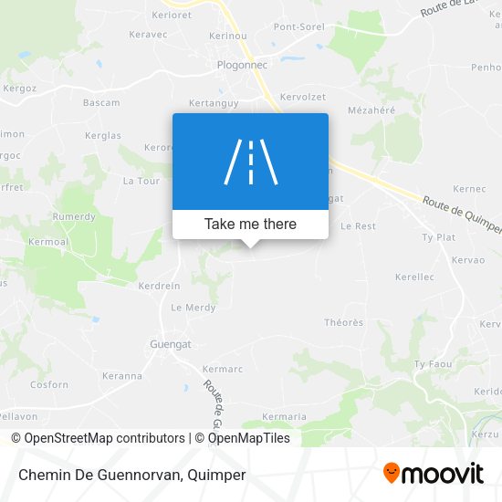 Chemin De Guennorvan map