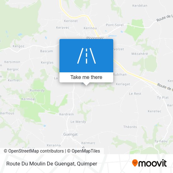 Route Du Moulin De Guengat map
