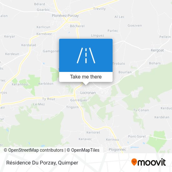 Résidence Du Porzay map