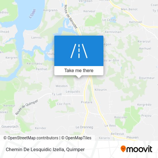 Chemin De Lesquidic Izella map