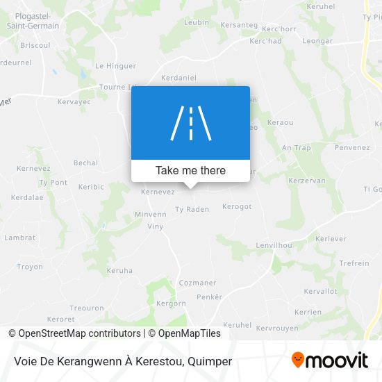 Voie De Kerangwenn À Kerestou map