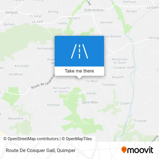 Route De Cosquer Gall map
