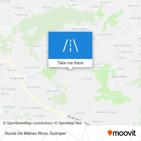 Route De Ménez Rhun map
