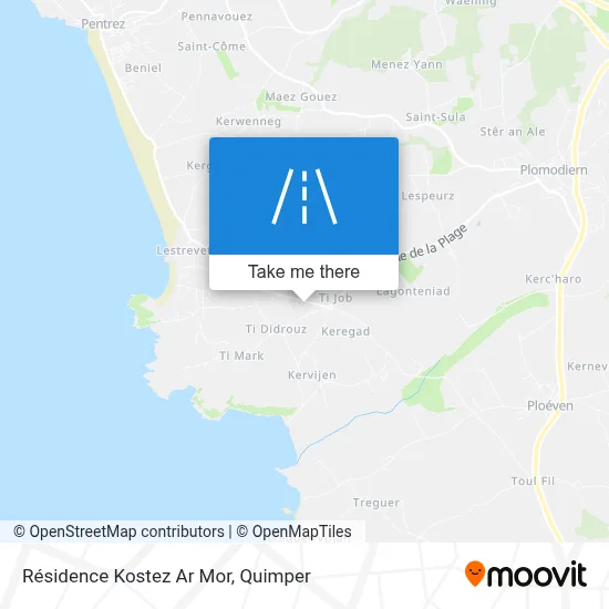 Résidence Kostez Ar Mor map