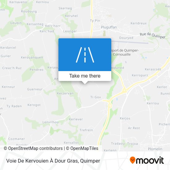 Voie De Kervouien À Dour Gras map