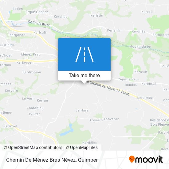 Chemin De Ménez Bras Névez map