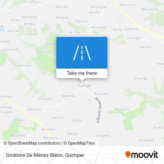 Giratoire De Ménez Bléon map
