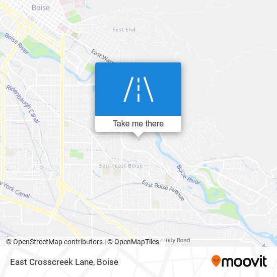 East Crosscreek Lane map