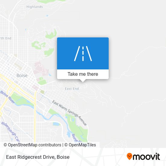 Mapa de East Ridgecrest Drive