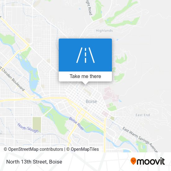 Mapa de North 13th Street