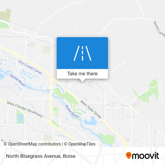 North Bluegrass Avenue map