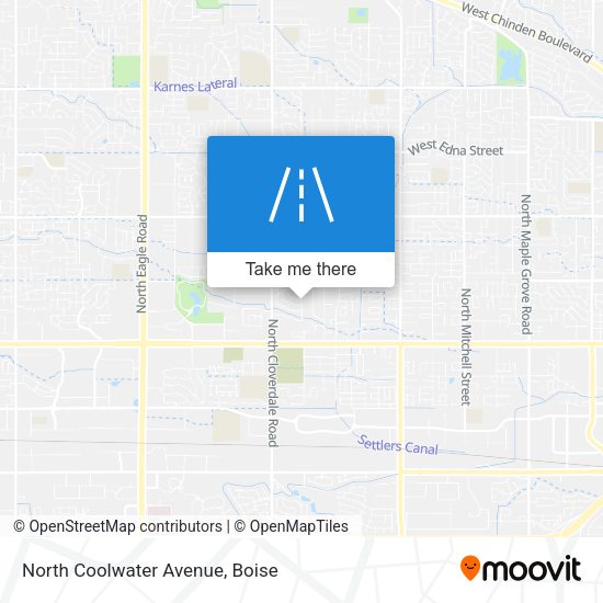 North Coolwater Avenue map