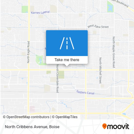 North Cribbens Avenue map
