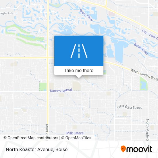 North Koaster Avenue map