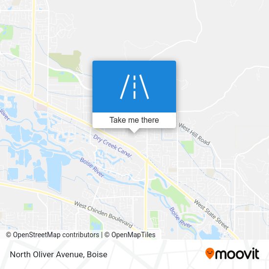 North Oliver Avenue map