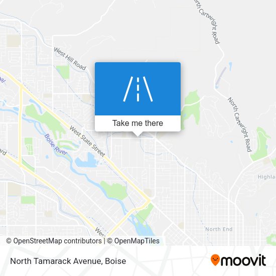 North Tamarack Avenue map