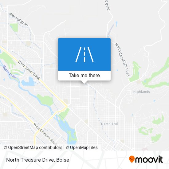 North Treasure Drive map