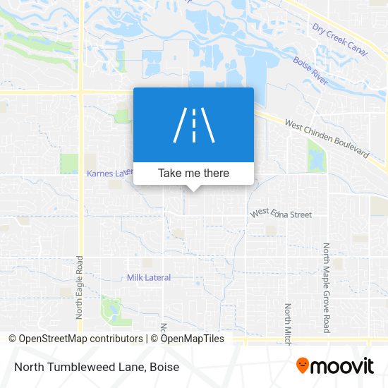 North Tumbleweed Lane map