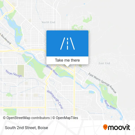 South 2nd Street map